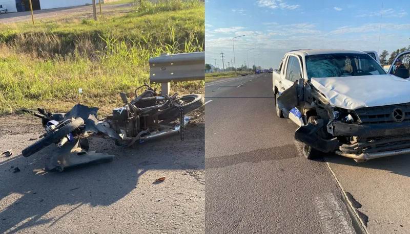 Dos personas muertas al colisionar una camioneta y una moto en la