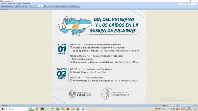 Difunden programa por el D a del Veterano y los Ca dos de Malvinas